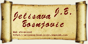Jelisava Bošnjović vizit kartica
